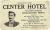 Postcards Collection: 3. Center Hotel Advertising Card